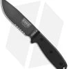 ESEE Knives ESEE-4S-TG-B Knife Black G-10 (4.5" Gray Serr)