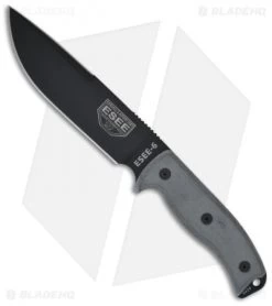 ESEE Knives ESEE-6P-CP Knife W/ Clip Point & Coyote Brown Sheath (6.5" Plain)