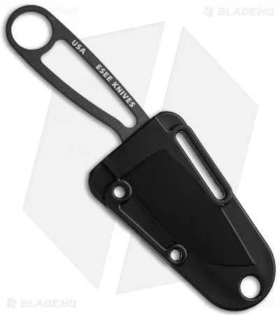 ESEE Knives Izula Tactical Gray Neck Knife Black G-10 Scales & Molded Sheath - Image 2
