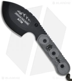 TOPS Knives ATM American Trail Maker Fixed Blade Knife (4" Black) ATM-01