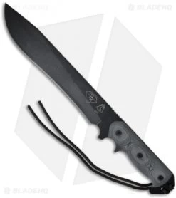 TOPS Knives Armageddon Fixed Blade Bush Knife (10.625" Black Plain) A-TRD-01