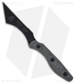 TOPS Knives Back Bite Knife Tactical Defense Fixed Blade (Black PLN) BKBT-01