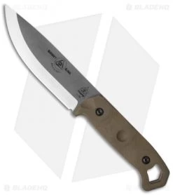 TOPS Knives TOPS Brakimo Fixed Blade Knife Green Canvas Micarta (5.25" Stonewash) BRAK-01