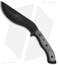 TOPS Knives Bushcrafter Kukuri 7.0 Fixed Blade Knife (7.75" Black) BKUK-01