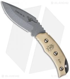 Tops Knives Cheetah XL Fixed Blade Knife (4" Gray) CH262WH