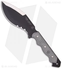 TOPS Knives Cuma Tak-Ri 2 Knife Kukri Fixed Blade (7" Black Plain) CUMATK-02
