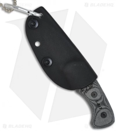 TOPS Knives Ferret Fixed Blade Neck Knife (1.875" Black Plain) FBHP-01 - Image 2