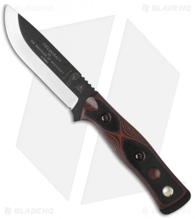 TOPS Knives BOB Brothers Of Bushcraft Fieldcraft Knife Black/Red G-10 (4.625")