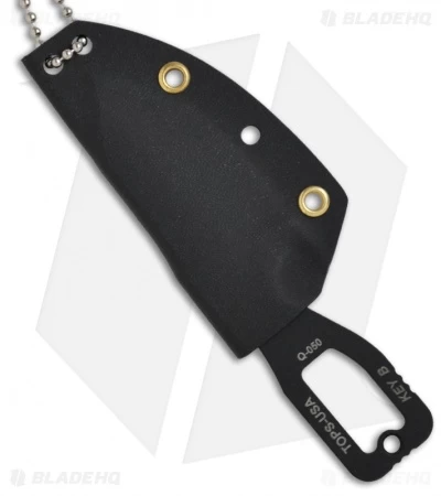 TOPS Knives Key B Fixed Blade Knife (2.5" Black Plain) KEY-B - Image 2