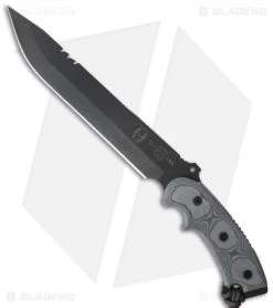 TOPS Knives Ron Hood Anaconda Black Micarta Fixed Blade Knife (9.5" Black)
