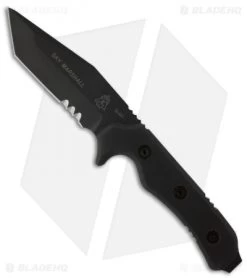 TOPS Knives Sky Marshall Tanto Knife Fixed Blade (4.38" Black Serr) SKY-01