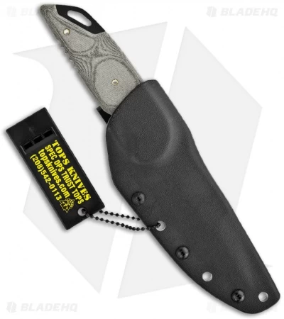 TOPS Knives Sneaky Pete Knife Fixed Blade (3.63" Black) SP-01 - Image 2