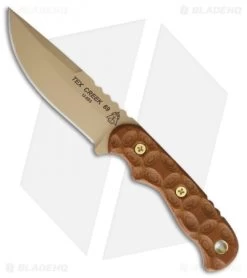 TOPS Knives Tex Creek 69 Fixed Blade Knife Tan Micarta (4.125" Tan) TEX-69