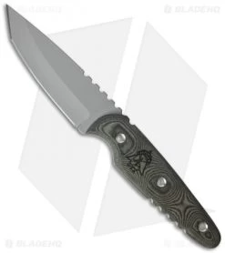 TOPS Knives UTE XL Knife Fixed Blade Tanto (4" Grey) UTE-XL04HP