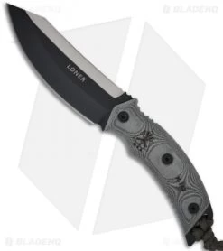 TOPS Knives Loner Fixed Blade Knife (Black PLN) L01