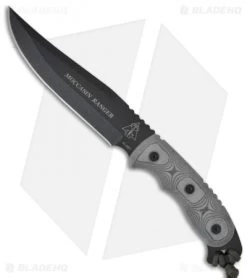 TOPS Knives Moccasin Ranger Knife (6.5" Black Plain) MR88