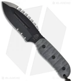 TOPS Knives Stryker Defender Tool Fixed Blade Knife (4.75" Black Serr) DEFT-01