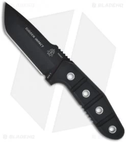 TOPS Knives Sudden Impact Tanto Fixed Blade Knife (4" Black) SUDIM-01